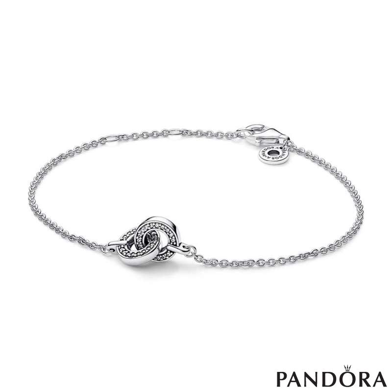 Белегзија Pandora Signature испреплетен Pavé 