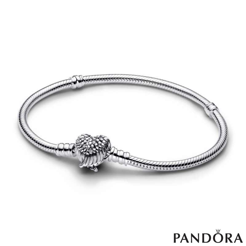 Heart Wings Clasp Snake Chain Bracelet