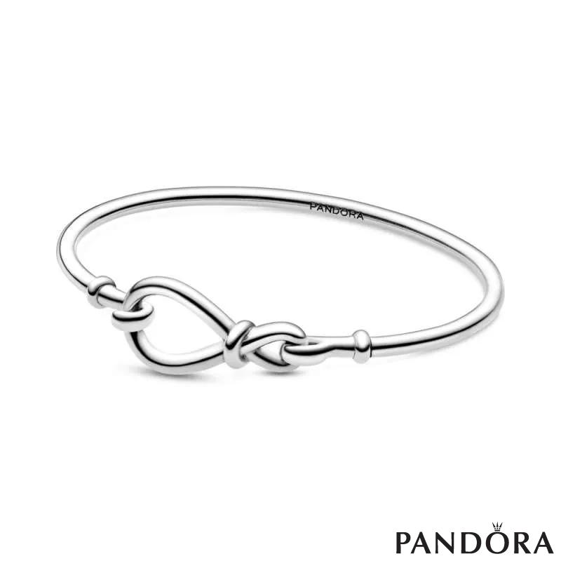 Amazon.com: Hoops & Loops - Sterling Silver Polished Love Knot Bangle  Bracelet | Rose Gold Flash Plated: Clothing, Shoes & Jewelry