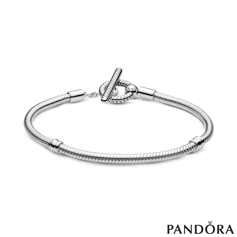 Pandora Moments T-Bar Snake Chain Bracelet 