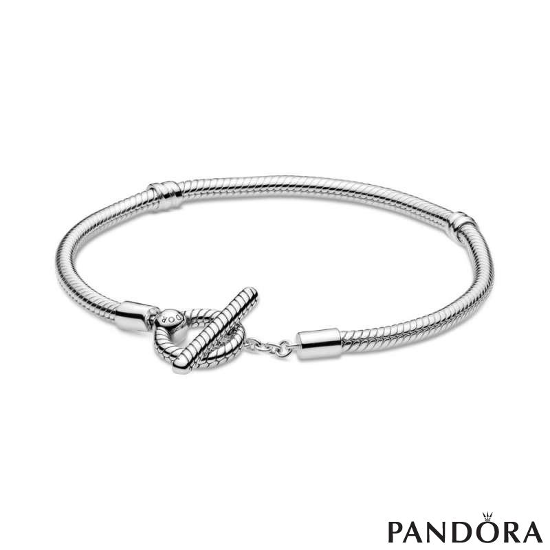 Pandora Moments T-Bar Snake Chain Bracelet 