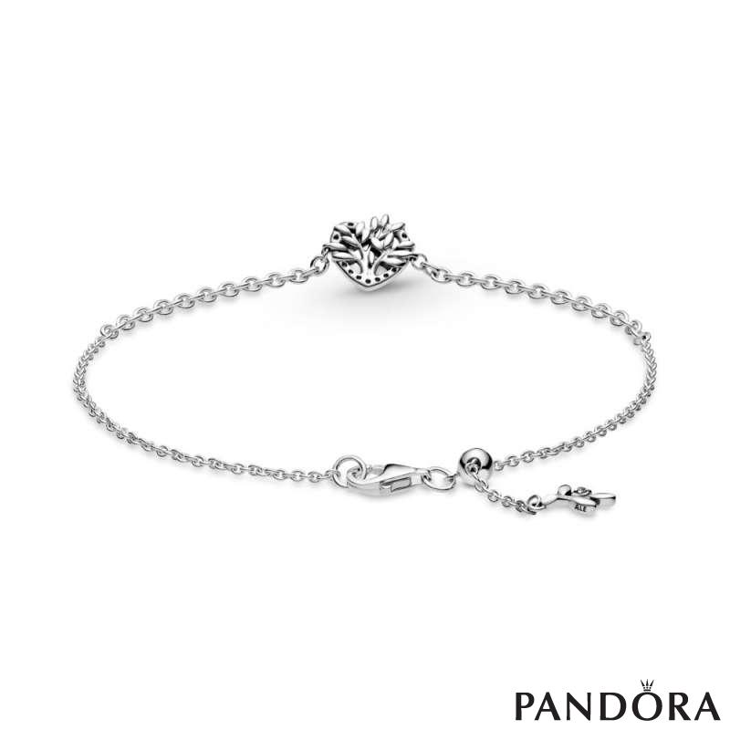 Heart Family Tree Chain Bracelet