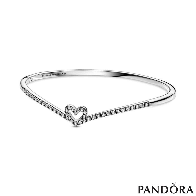 Pandora diamond on sale heart bracelet