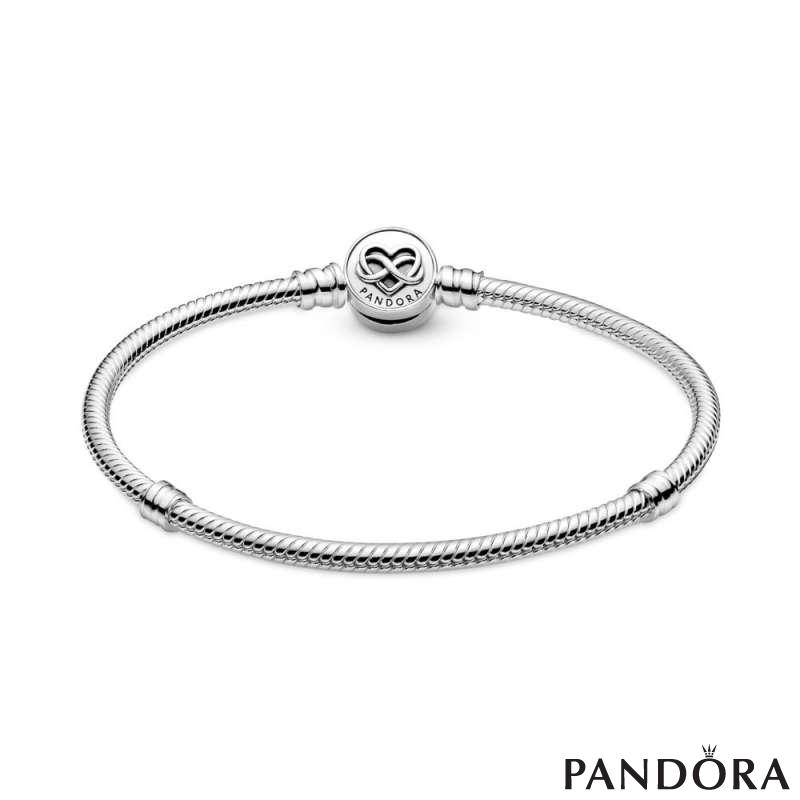 Pandora Moments Heart Clasp Snake Chain Bracelet