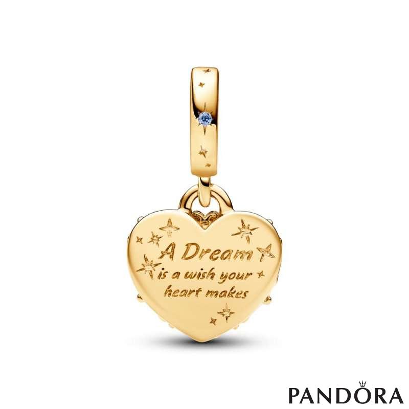 Disney Cinderella's Carriage & Heart Double Dangle Charm 