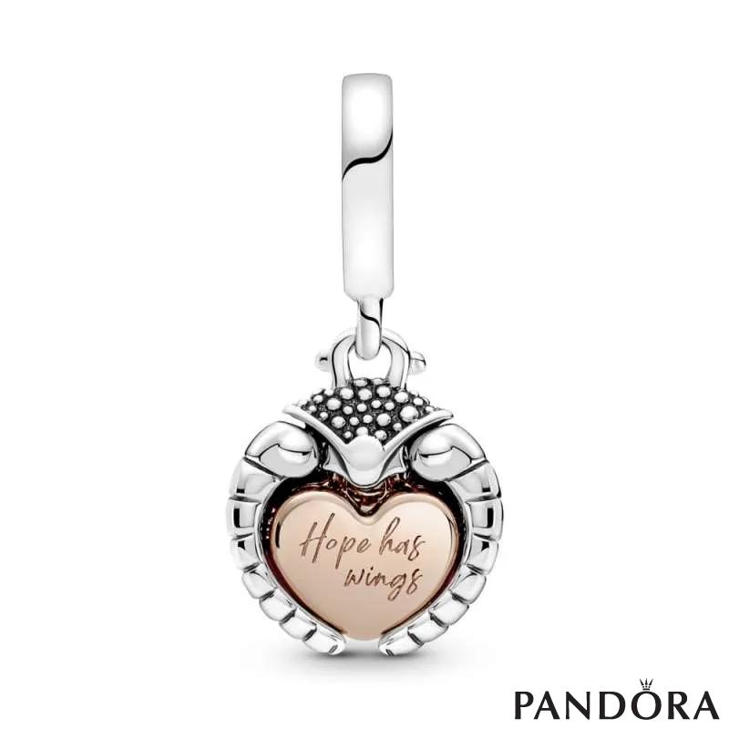 Pandora Club 2022 Ladybird & Heart Dangle Charm 