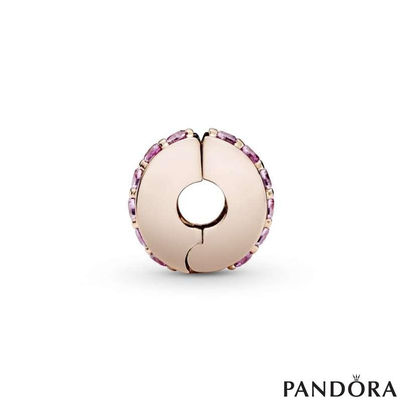 Pink Sparkling Row Clip Charm