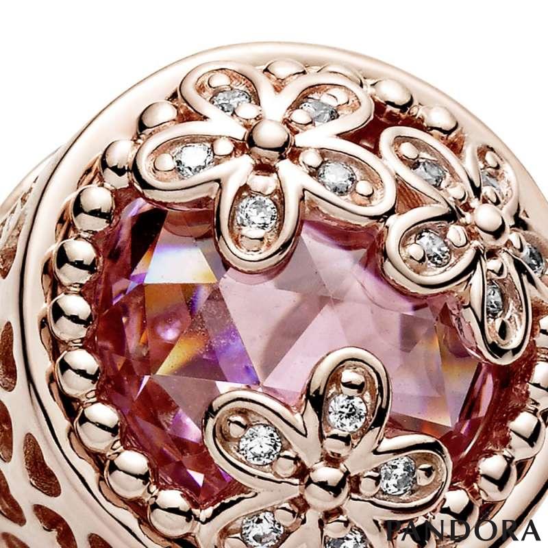 Sparkling Pink Daisy Flower Charm | PANDORA