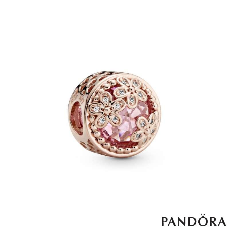Pandora rose gold flower charm cheap