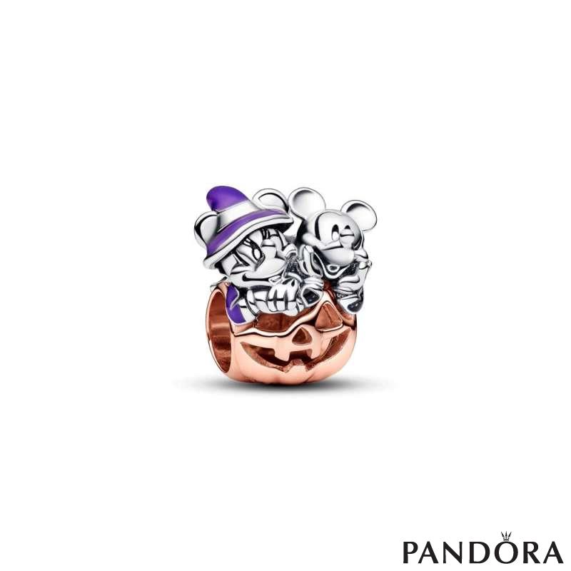 Disney Mickey Mouse & Minnie Mouse Halloween Pumpkin Charm 