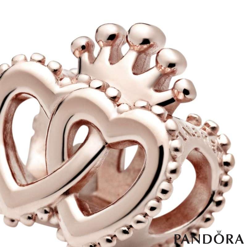 Crown and Entwined Hearts Charm PANDORA
