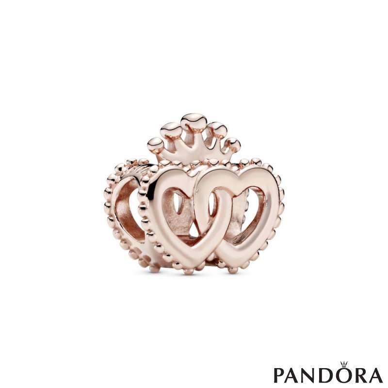 Crown and Entwined Hearts Charm PANDORA
