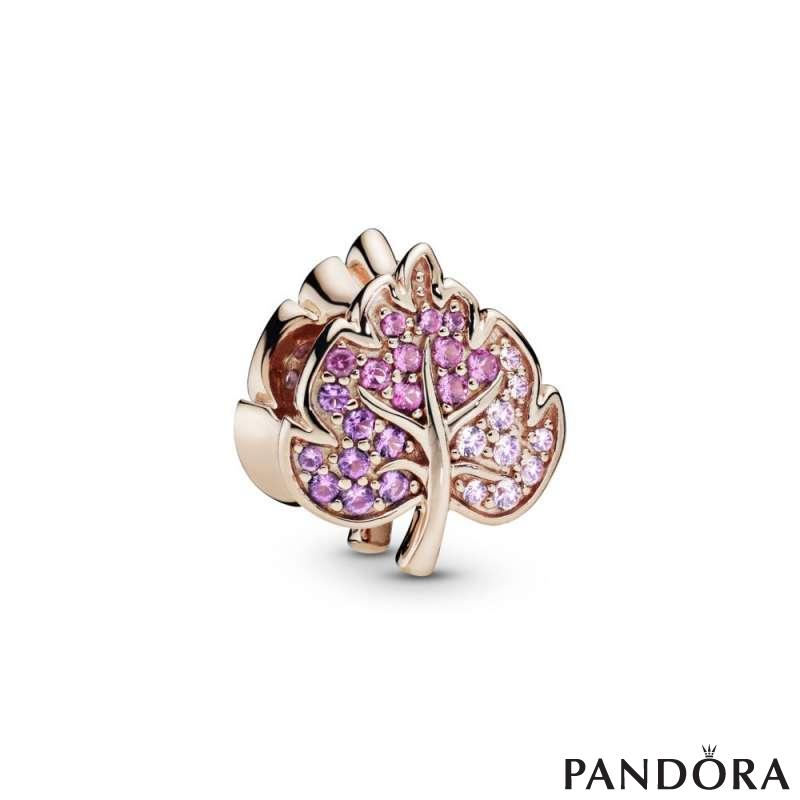 Sparkling Pavé Leaf Charm