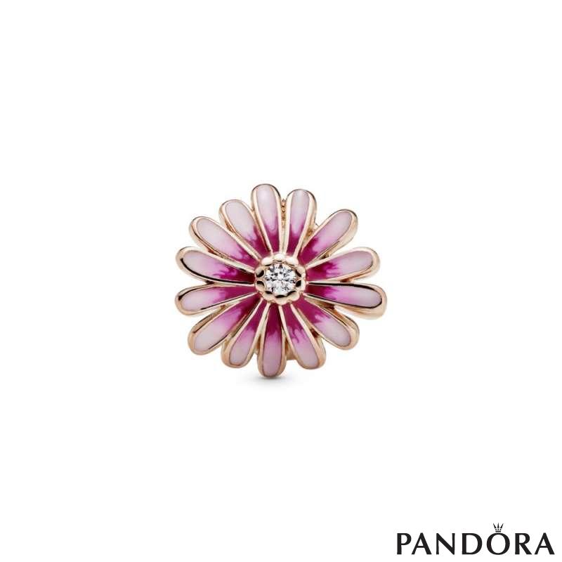 Pink Daisy Flower Charm 