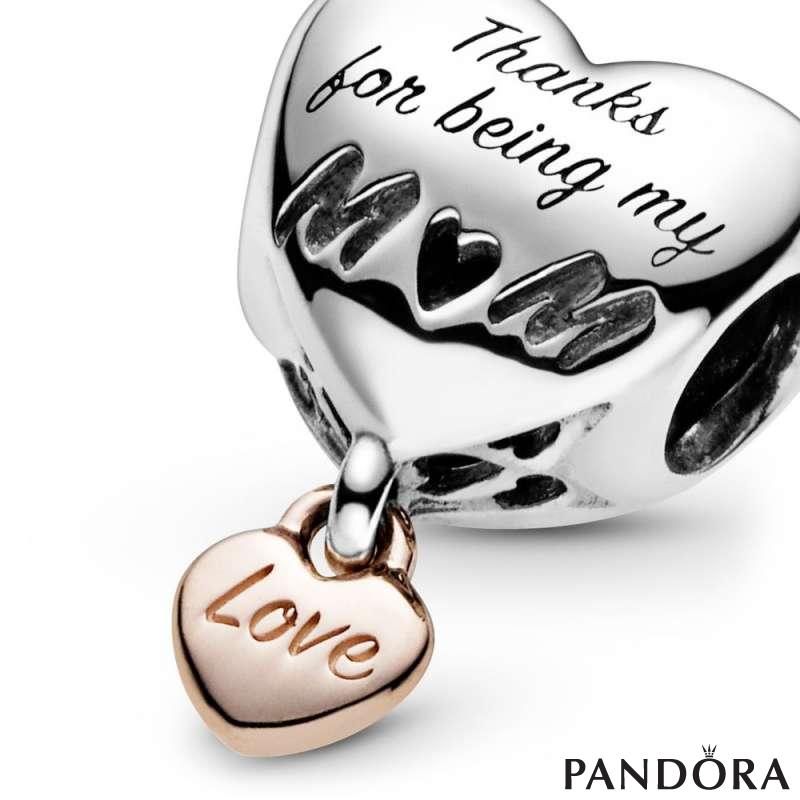 Love You Mum Heart Charm 