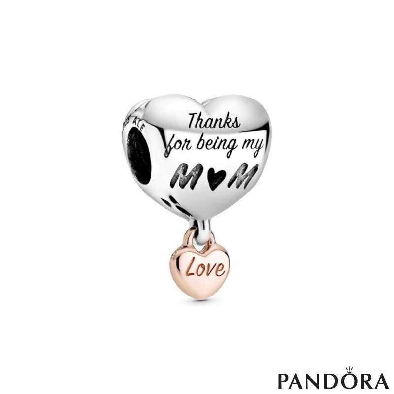 Love You Mum Heart Charm 