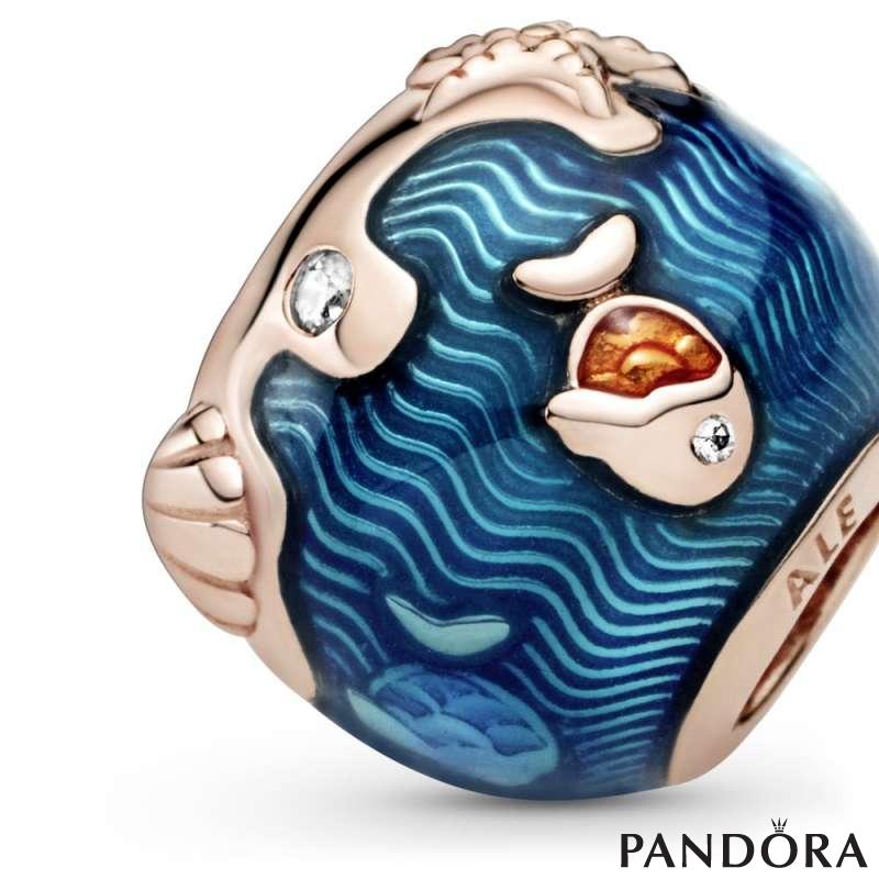 Shimmering Ocean Waves Fish Charm PANDORA