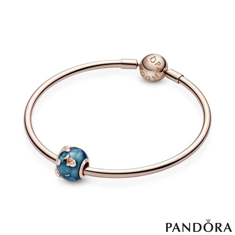 Shimmering Ocean Waves & Fish Charm