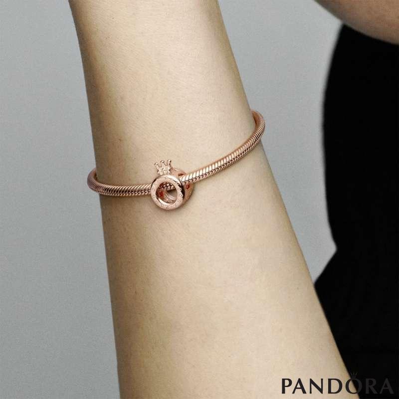Pandora Logo Crown O Charm PANDORA