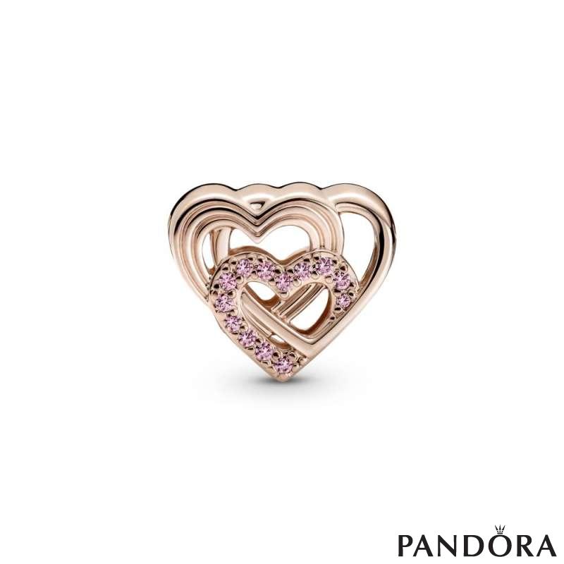 Intertwined Love Hearts Charm 