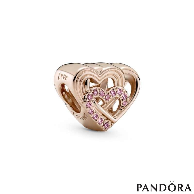Intertwined Love Hearts Charm PANDORA