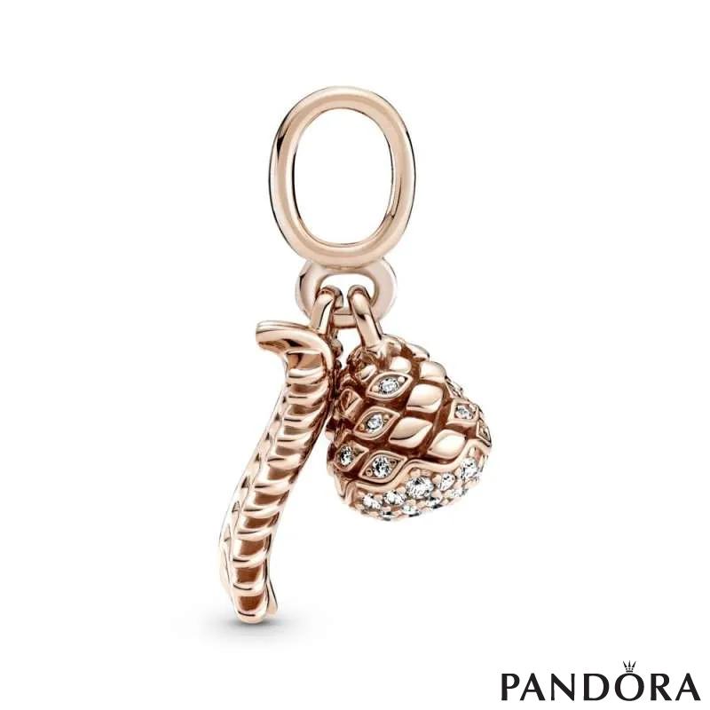 Sparkling Pine Cone Dangle Charm 