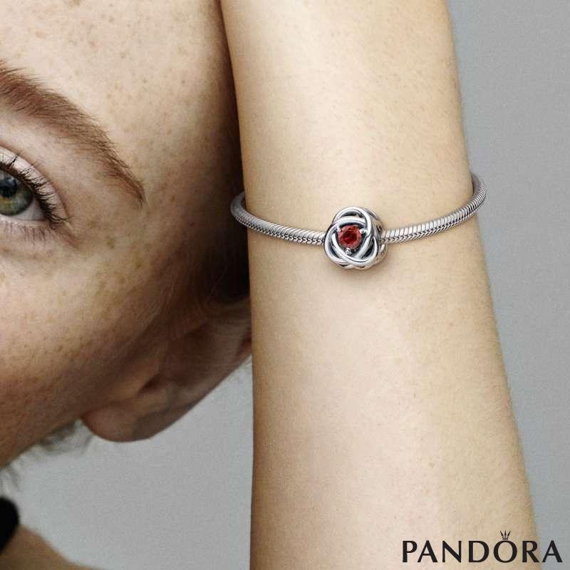 True Red Eternity Circle Charm