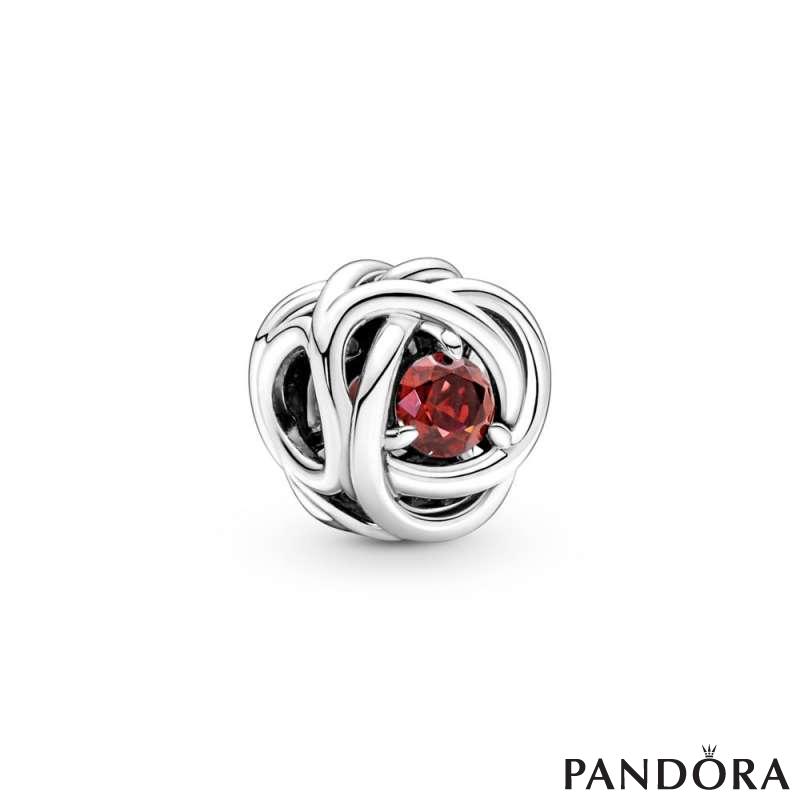 True Red Eternity Circle Charm