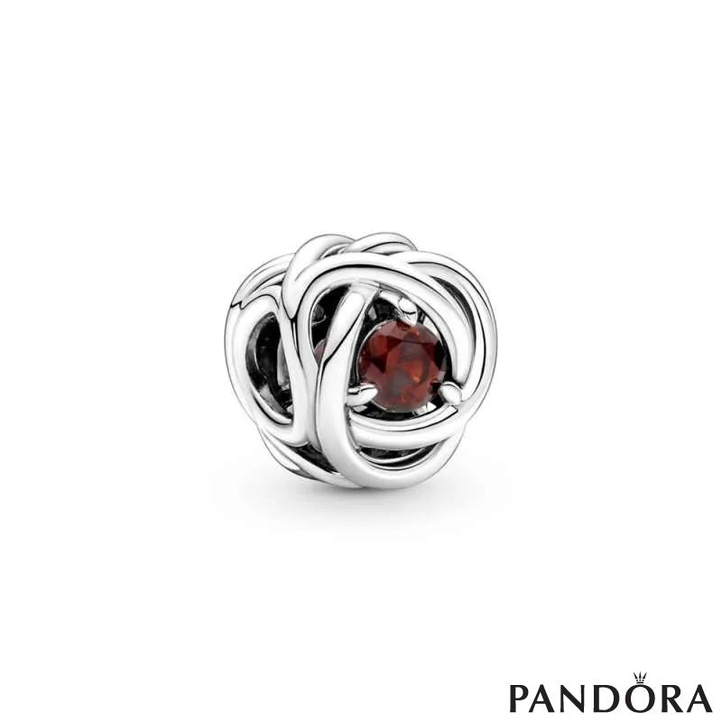 Red Eternity Circle Charm 