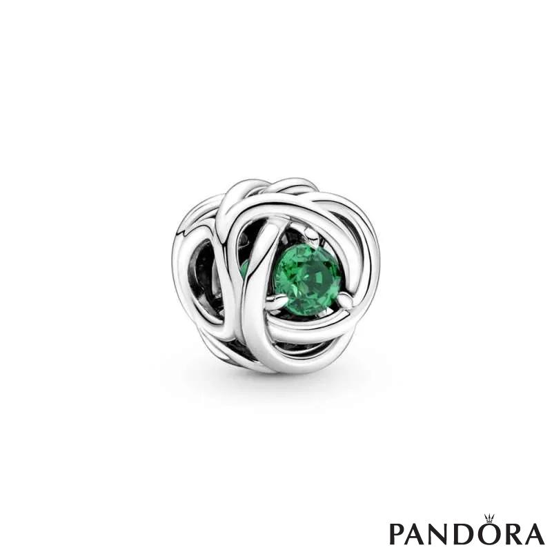 Green Eternity Circle Charm 