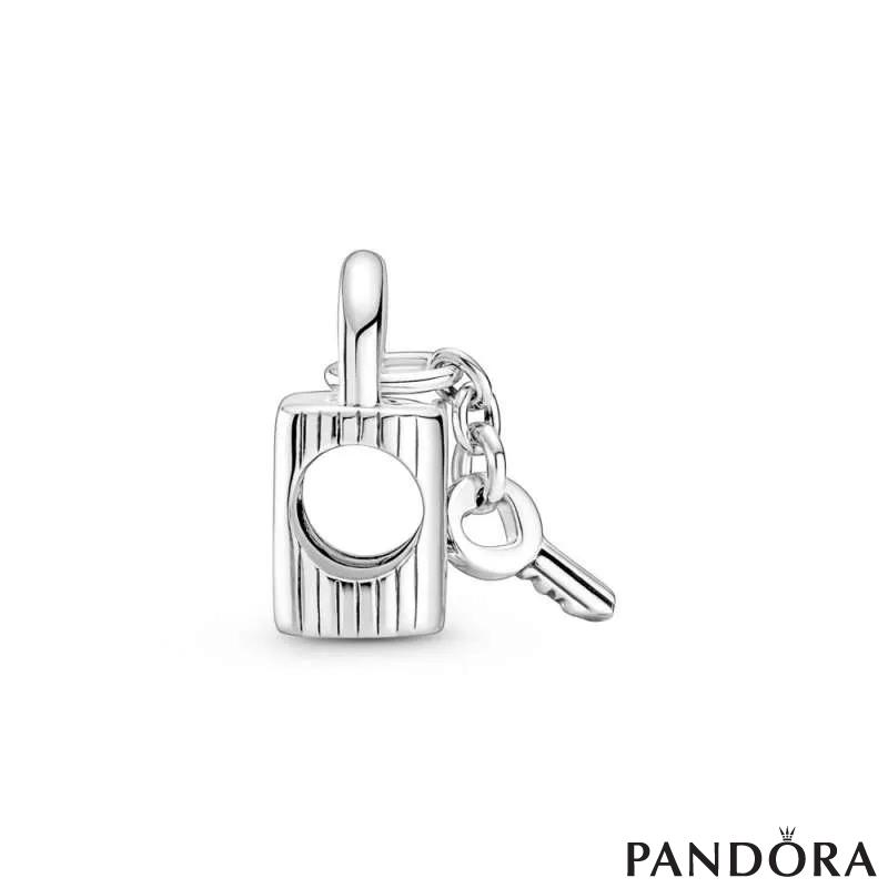 Padlock & Heart Key Charm 