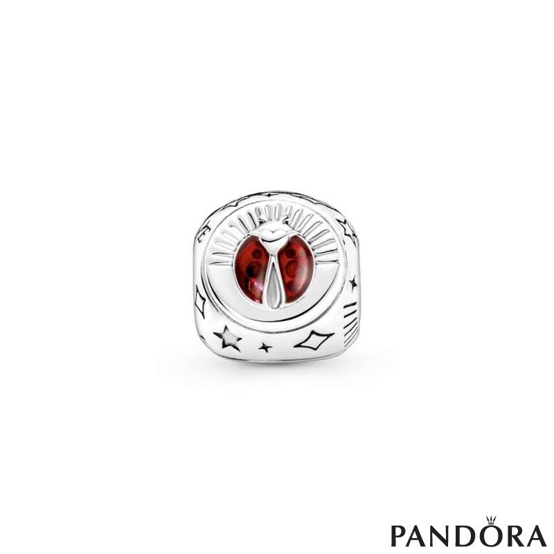 Clover Horseshoe Ladybird Three sided Charm PANDORA