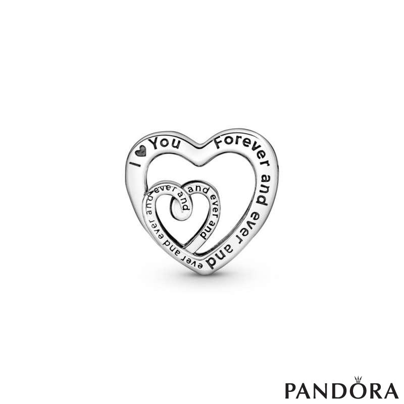 Entwined Infinite Hearts Charm 