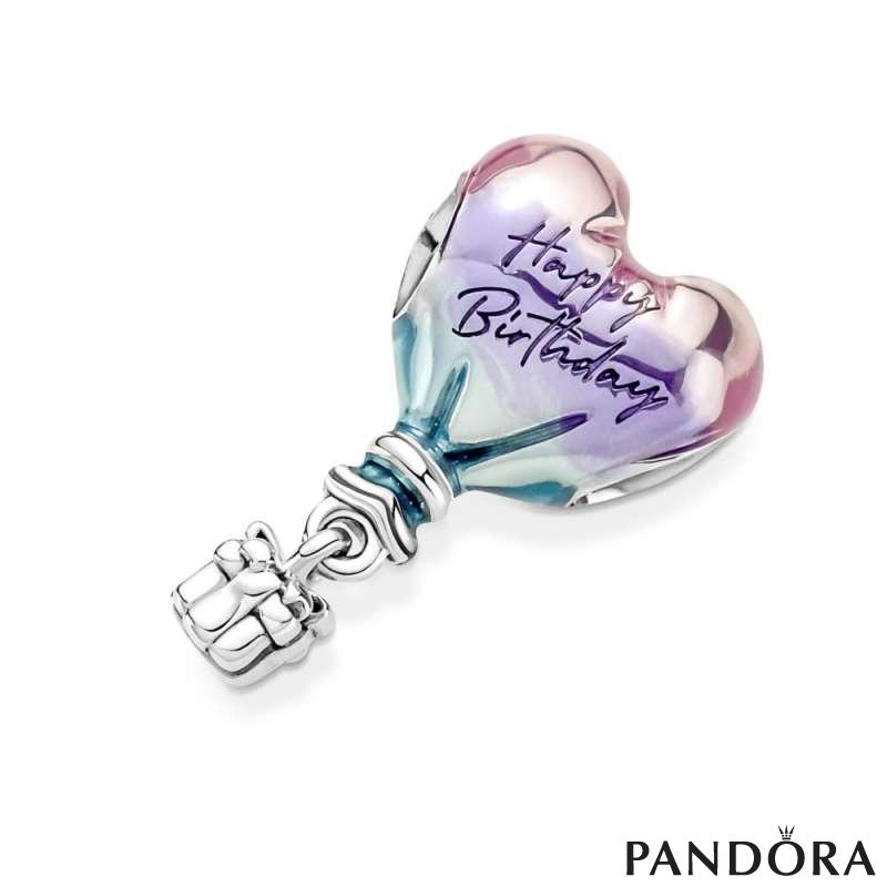 Happy Birthday Hot Air Balloon Charm 