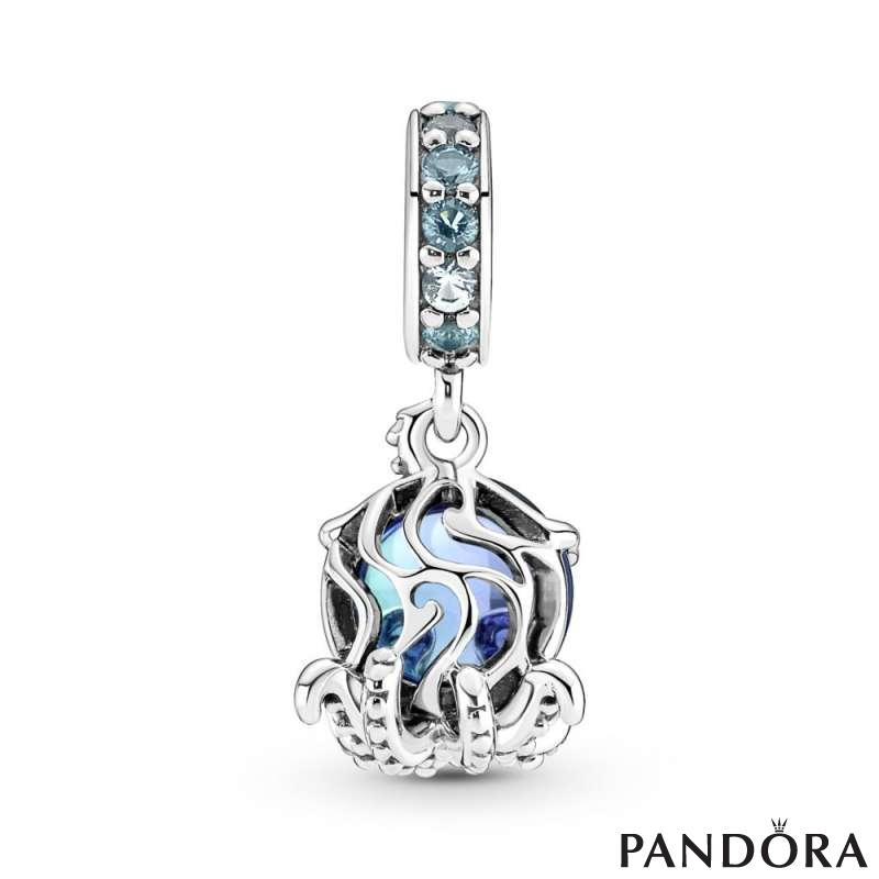Murano Glass Cute Octopus Dangle Charm