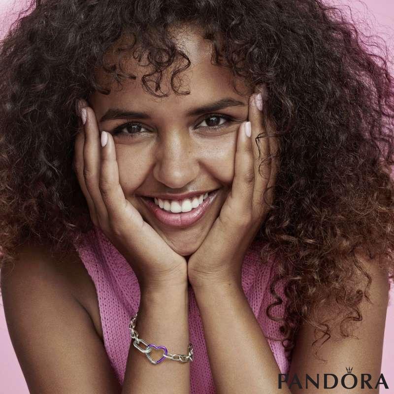 Pandora ME Bright Purple Styling Heart Connector