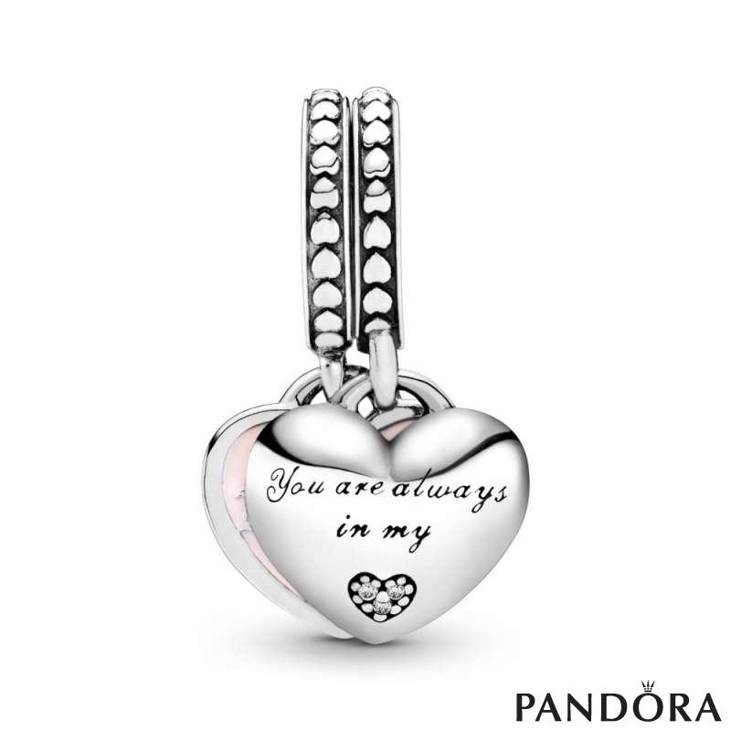 Mother & Daughter Hearts Dangle Charm 