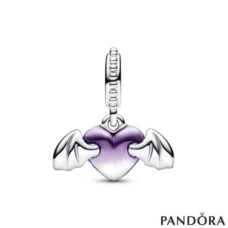 Vampire Winged Heart Dangle Charm 