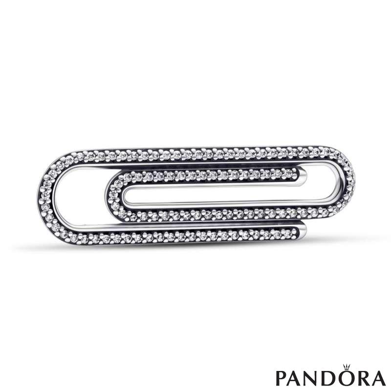 Pandora ME Pavé Paperclip Styling Link 