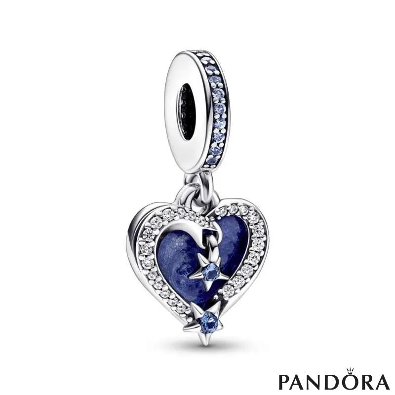 Shooting star blue heart pendant necklace new arrivals