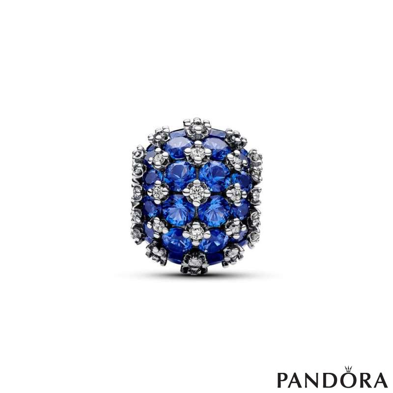 Sparkling Pavé Round Blue Charm 