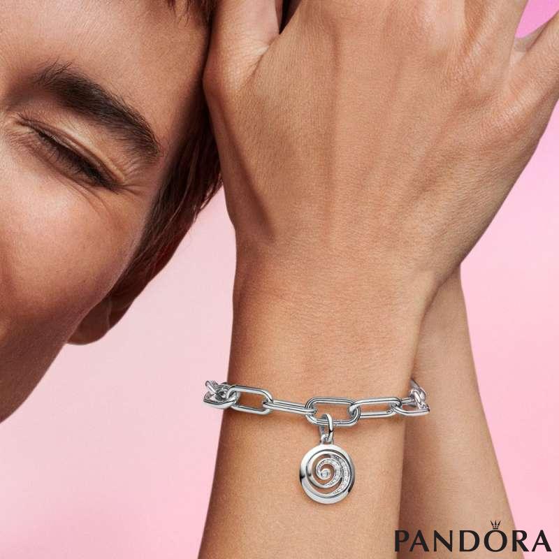Pandora ME Gratitude Spiral Medallion Charm 
