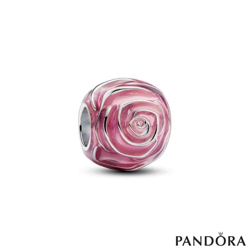 Pink Rose in Bloom Charm 