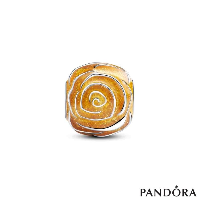 Yellow Rose in Bloom Charm 