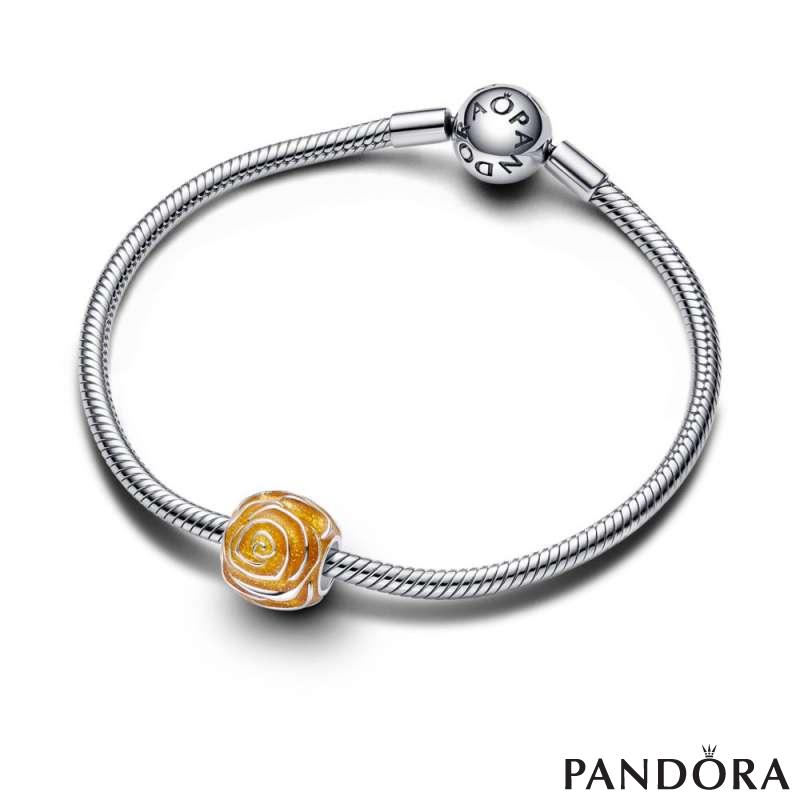 Yellow Rose in Bloom Charm 