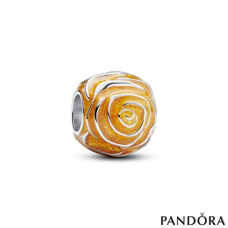 Yellow Rose in Bloom Charm 