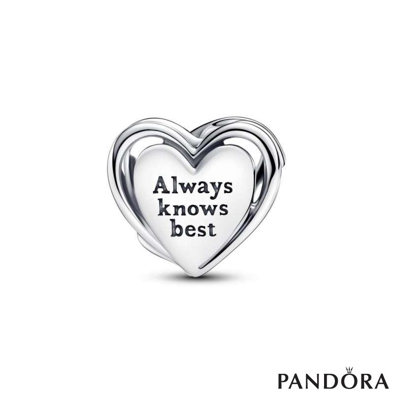 Openwork Mum & Heart Charm
