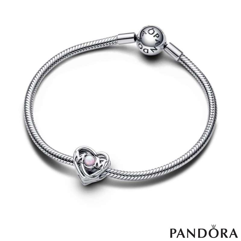 Openwork Mum & Heart Charm