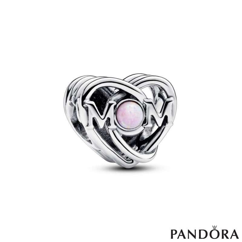 Openwork Mum & Heart Charm