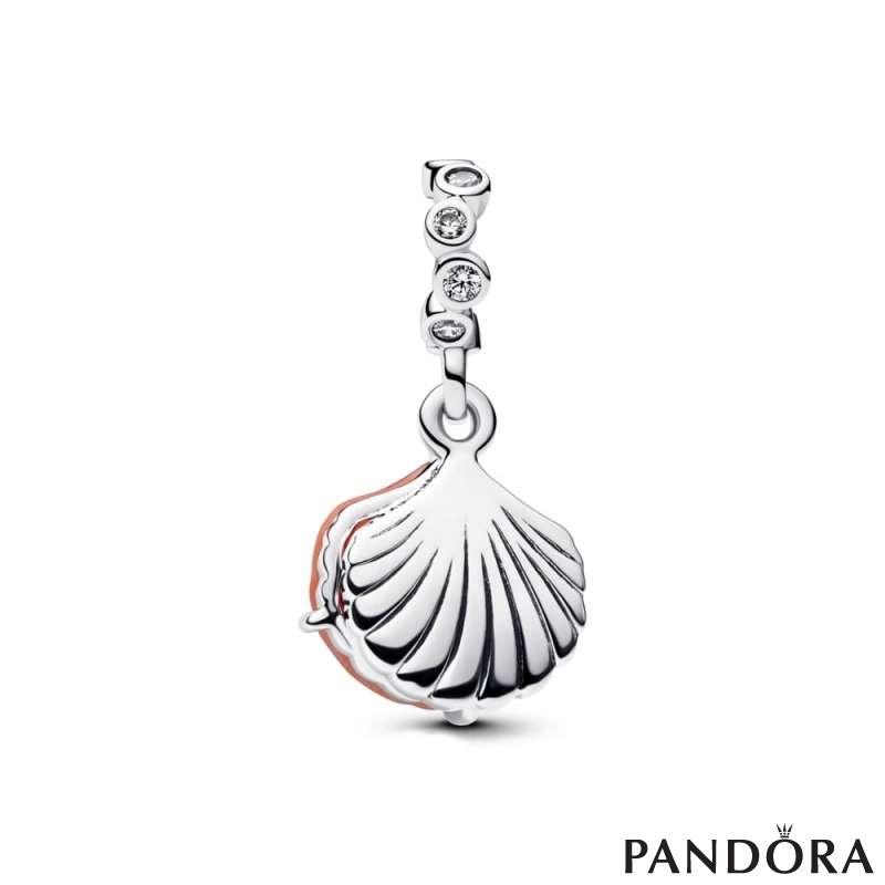 Coral-coloured Shell Double Dangle Charm